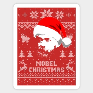 Alfred Nobel Christmas Sticker